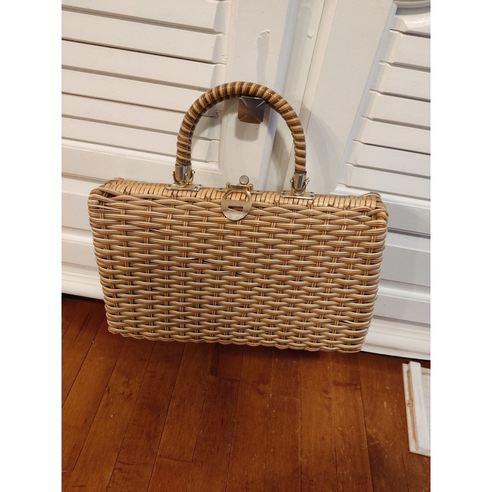 Vintage Simon Woven Wicker Bag/Purse